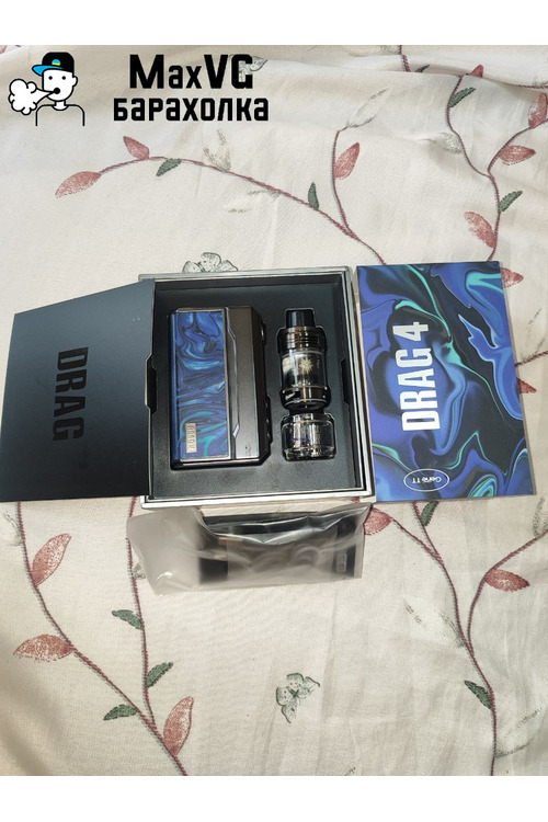 Продам VooPoo Drag 4 Kit, всё новое, полный комплект + 2 батареи NCR18650B. Без следов использования